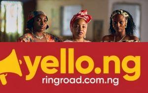 Omowunmi Dada, Linda Ejiofor-Suleiman, and Scarlet Gomez dressed in traditional patterned outfits for Black Market